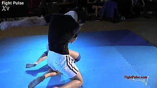real mixed wrestling match with fight pulse action