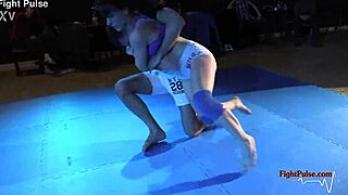 real mixed wrestling match with fight pulse action