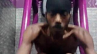 I am using the machine in the gym for my workout.