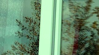 Taxi Driver Watches Naked Milf In Stockings Wash Apartment Window Without Panties