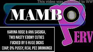 Karina Rose Two Nasty Ebony Cuties Fucked by 5 Huge Dicks Dap 0 Pussy Real Pee Drinking Atogm Dirty Version Bbc Ob430