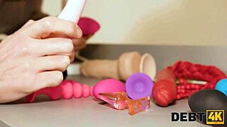 Debt4K Teen Slips Into Prison Over Adult Toys with Piercing Tattoos and Masturbation Scenes