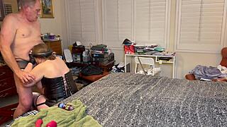 Granny Peggy Sue's First Pegging Ends With A Mouthful Of Cum.