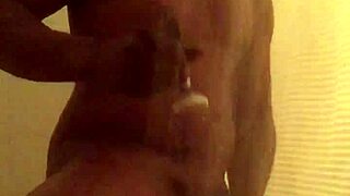 Relaxing solo shower bathing experience.