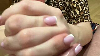 Penis Massage With Oil Swells From Masturbation Close Up