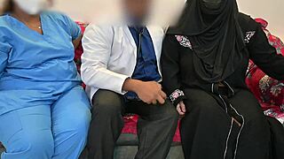 Doctor Satisfies Dick With Nurse And Muslim Patient Lady!