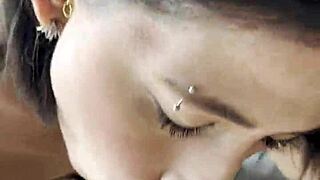 Blowjob For The Cuckold With Cum In The Mouth