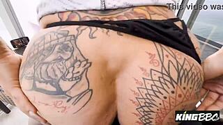 Short-haired Gia Lovely bounces on Louie Small's BBC