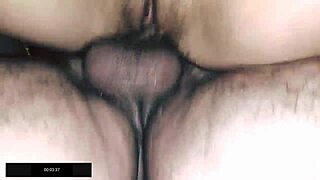 Amateur Brunette Bends Over in Sauna Stockings