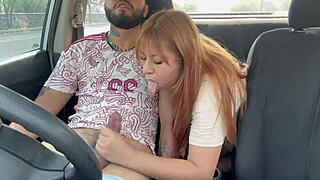 helping the taxi driver relax on the street