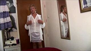 Watch Naughty Granny Tease And Flash In See-Through Top!