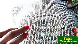 Cambodian Ladyboy Nit Plays with Herself Intensely