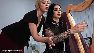 Goth Teen 18+ Performs Anal Fucking on Busty Professor in BDSM Scene