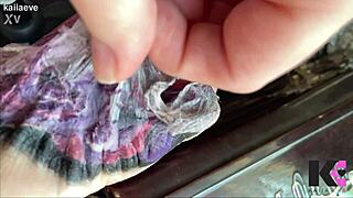 Slow motion fresh tattoo second skin peel