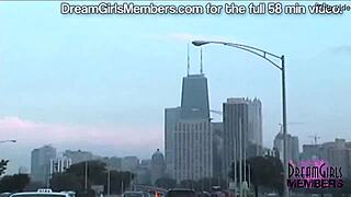 Hot Blonde Rides Naked In Chicago Car