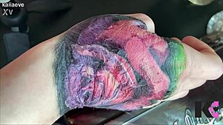 Slow motion fresh tattoo second skin peel
