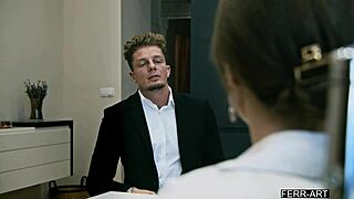 Lesbian Accountant Discovers Giving Blowjob Is Fun And Have Sex First Time With Man