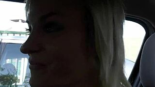 Blonde Cougar Fucks In Car