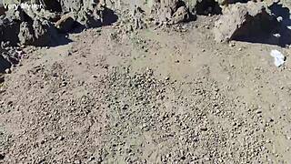 very myller pov: bold ass destruction for italian tourist with big tits in ocean public - cumshot 4k