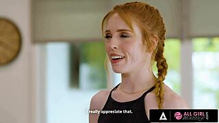 Two redhead friends enjoy a relaxing massage together