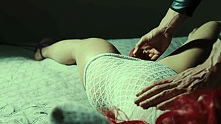 He ties my hands and feet and uses the device until I finish