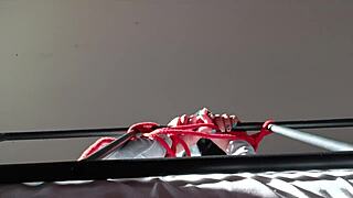 bound and hooded taking a cock down my throat with moaning and spit