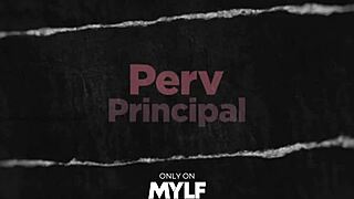 Soccer Stepmom Sucks Principal's Cock to Save Prankster Stepson