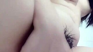 My lovely vietnamese wife masturbates passionately in our bedroom