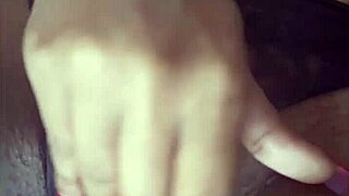 ebony beauty couldnt stop herself from fingering her fat pierced pussy