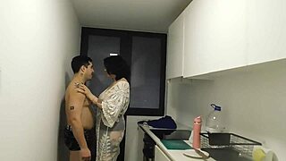 For a cup of oil, she ends up with her ass full of cum in this wild orgy