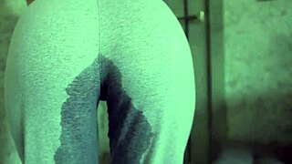 Petite 18+ teen desperate to pee in homemade video
