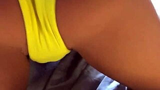 next to my stepmother milf on bed i use sex toy