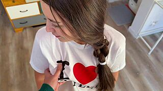 i seduced step sis in doggystyle t-shirt for missionary cum inside 😘