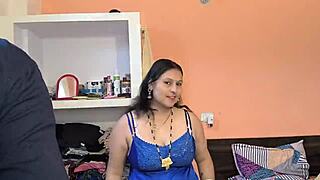 Desi milf Puja engages in anal assfucking and blowjob with Prem during homemade photoshoot