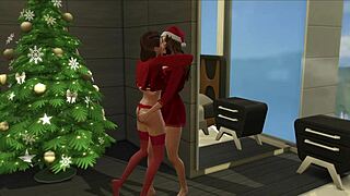 I had an early morning fuck session with my lesbian shemale on christmas