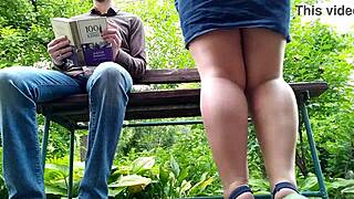 Curvy Milf Pees In Pantyhose Beside Me In Park