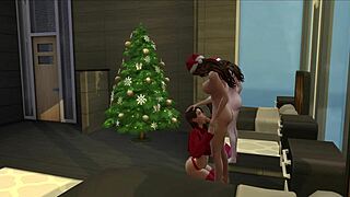 I had an early morning fuck session with my lesbian shemale on christmas