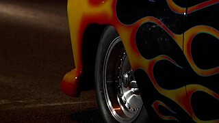 In the night, a couple fucks passionately on the car hood, ending with a huge cumshot on the girl's voluptuous body.