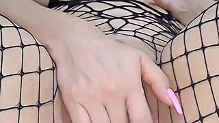 Hot Bunny Fucks Huge Ass Doggy Style with Dildo Until Bursting - Beautiful Milf Fucks Pussy with Big Dildo - Pulling Anal Rose.