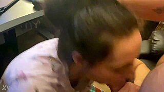 wife feels intense emotions from cumshot on tits by monster cock