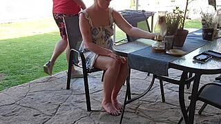 mutual masturbation leads to standing sex with stepmom