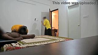 Indian couple fucks in front of Muslim maid Jamila.