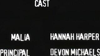 hannah deepthroats the cock right to the hilt and he cums on her tits