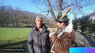 Easter bunny sluts Katy and Mia get cunts stuffed in taboo egg hunt.