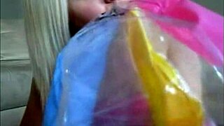 Sophie In Jeans Miniskirt Pink T-Shirt Red Lingerie Fingering Her Pussy With Two