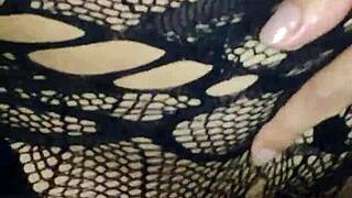 Slutty filipina in fishnet stockings tries anal for the first time