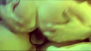 hannah deepthroats the cock right to the hilt and he cums on her tits