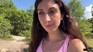 Crazy Cumwalk Adventure in Crowded Place, Almost Caught!