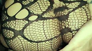 Slutty filipina in fishnet stockings tries anal for the first time