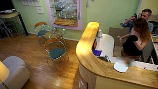 Sweet step daughter takes old cock in kitchen taboo